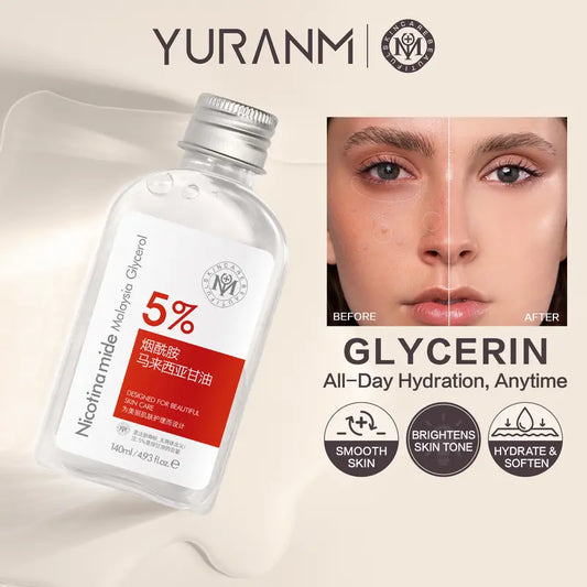 YURANM Losyen Badan Cerah dengan Niacinamide & Glycerin-Melembap, Mencerahkan & Lembutkan Kulit | YURANM Brightening Body Lotion