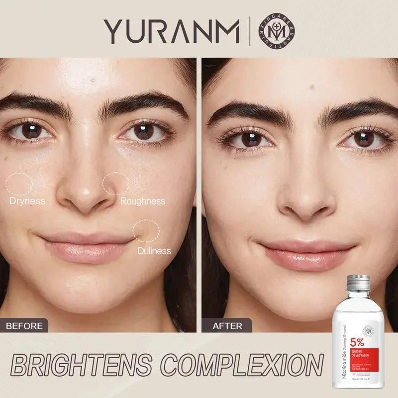 YURANM Losyen Badan Cerah dengan Niacinamide & Glycerin-Melembap, Mencerahkan & Lembutkan Kulit | YURANM Brightening Body Lotion