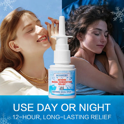 MISSICEY Nasal Spray Decongestant | Cooling Menthol Flavor | Powerful Essential Oil | Breathe In Life Carrier & Essential Oils,for nic | sleep