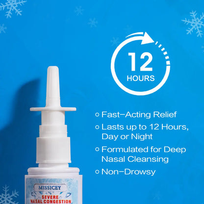 MISSICEY Nasal Spray Decongestant | Cooling Menthol Flavor | Powerful Essential Oil | Breathe In Life Carrier & Essential Oils,for nic | sleep