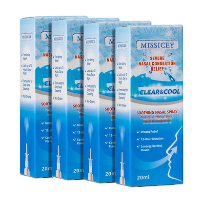 MISSICEY Nasal Spray Decongestant | Cooling Menthol Flavor | Powerful Essential Oil | Breathe In Life Carrier & Essential Oils,for nic | sleep