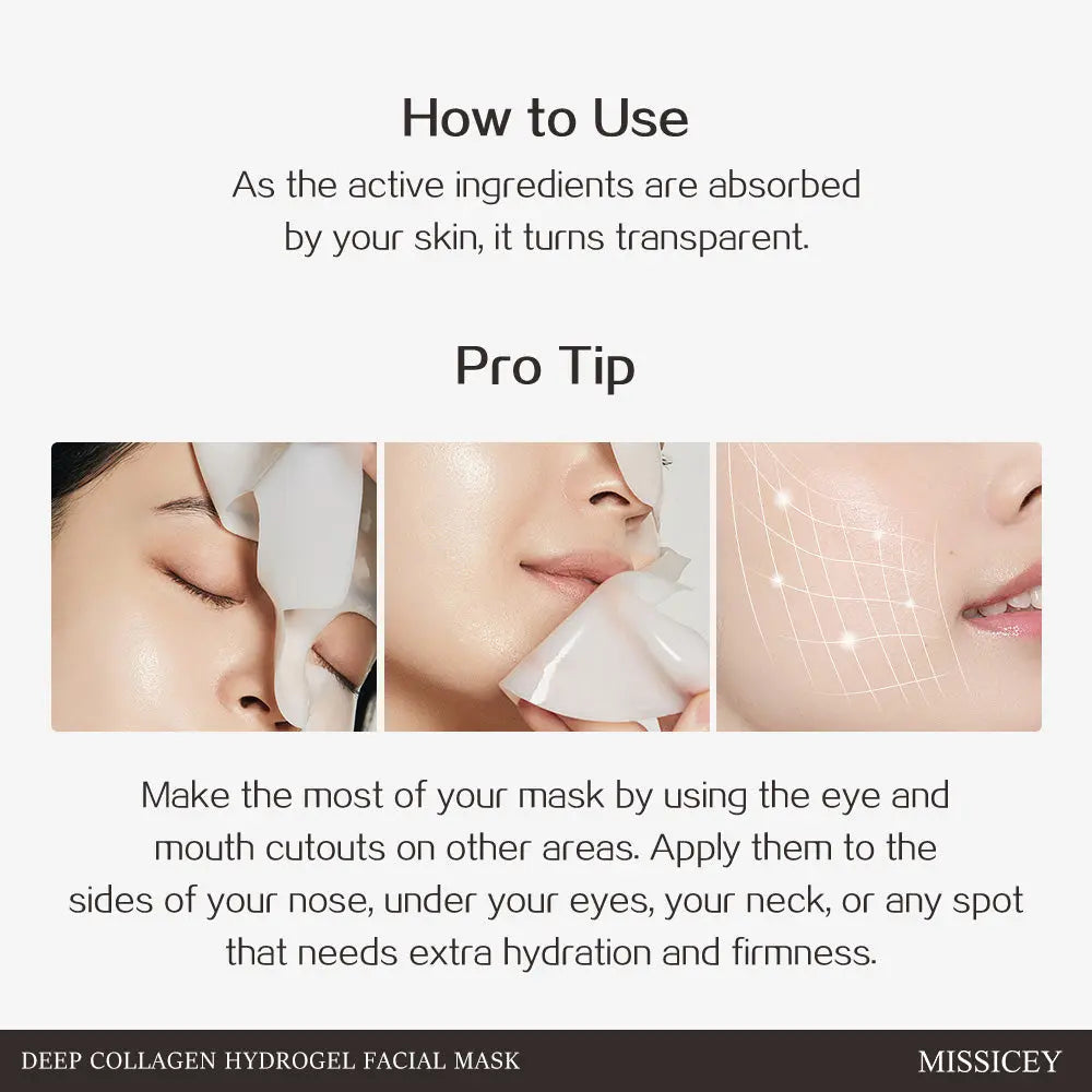 MISSICEY Deep Collagen Hydrogel Facial Mask 16 PCS Moisture Skincare
