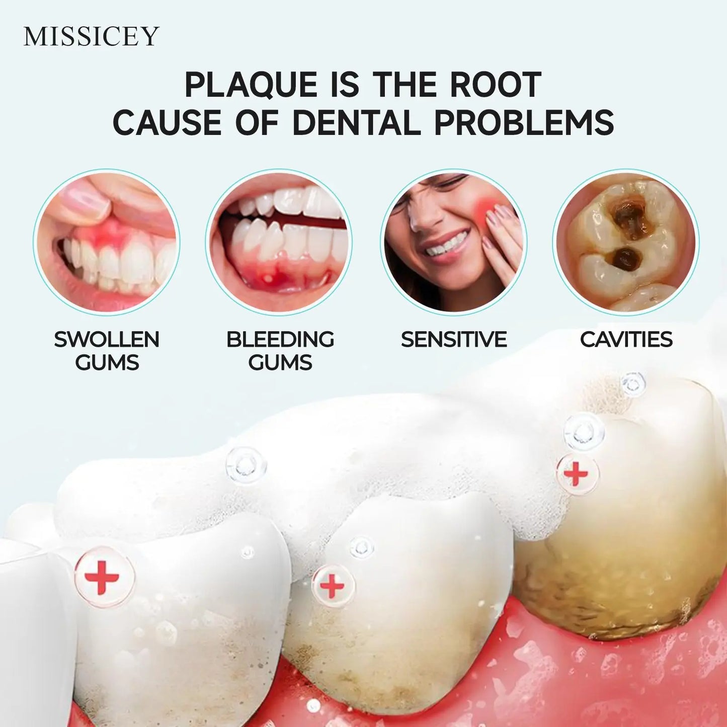 MISSICEY Toothpaste Tablets – Fluoride-Free,   Whitening – Natural, Eco-Friendly Travel Tabs