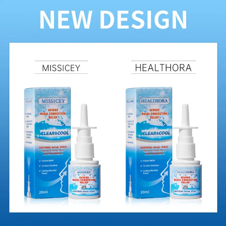 MISSICEY Nasal Spray Decongestant | Cooling Menthol Flavor | Powerful Essential Oil | Breathe In Life Carrier & Essential Oils,for nic | sleep